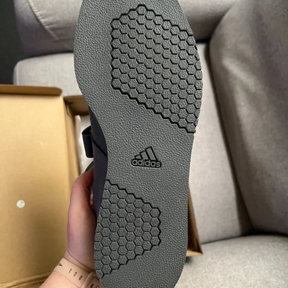 adidas Men's Powerlift 4, White/Grey, 8 M US - Picture 3 of 4